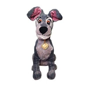 Vtg Disney Store Exclusive TRAMP Stuffed Plush 16" Dog Lady and the Tramp Toy